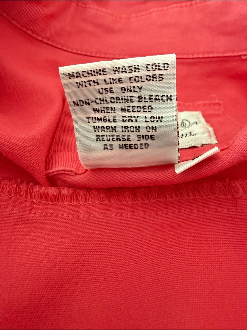 LIVE A LITTLE Denim / Twill Cotton Jacket in Salmon - Picture 12 of 12
